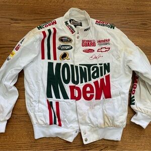 Vintage 90s y2k Mountain Dew dale Earnhardt chase authentics nascar jacket Large